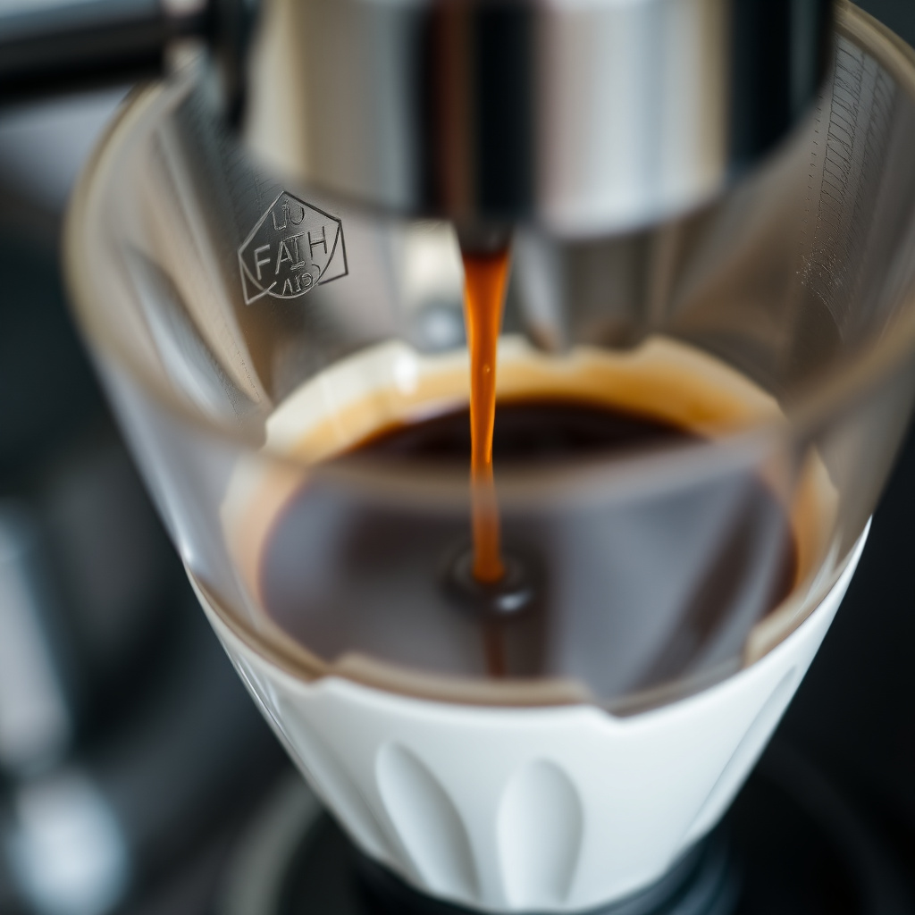 Macro photography of coffee brewing